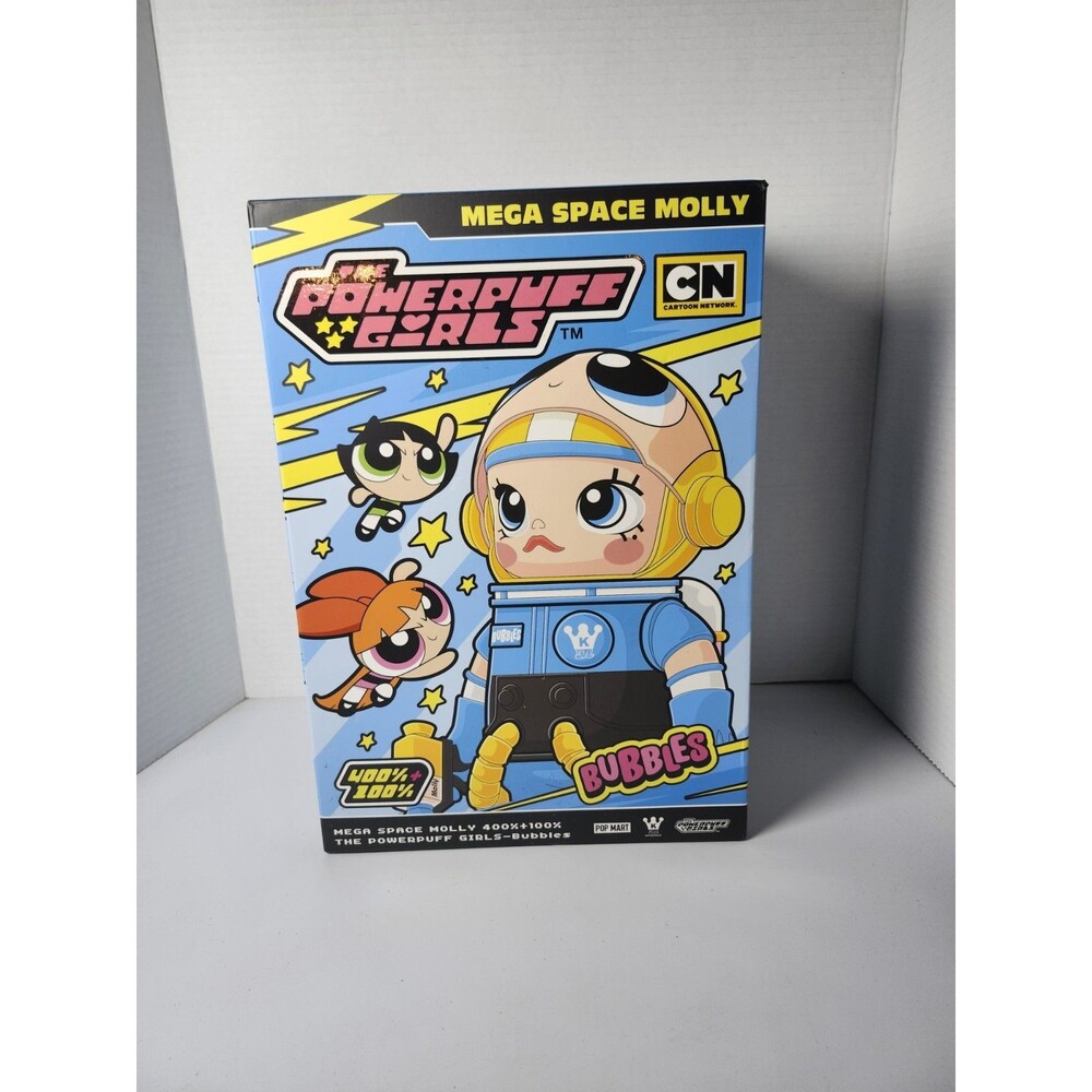 POPMART MEGA SPACE MOLLY 400%+100% The Powerpuff Girl BUBBLES Limited Edition